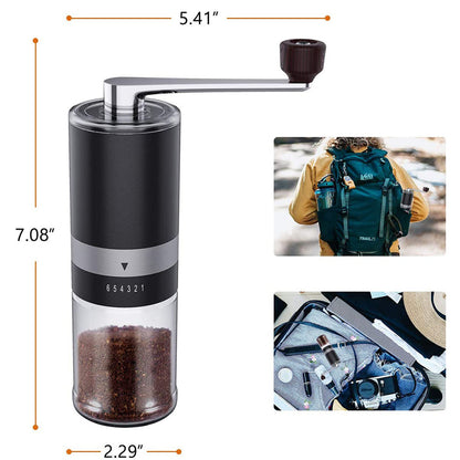 Ingeware® Molino de café manual con 6 ajustes de grosor